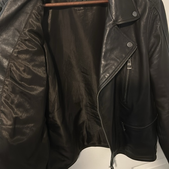 Guess mens leather jacket large - Dark Brown - Picture 11 of 13